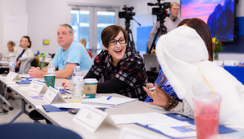 PIVOT members at training.